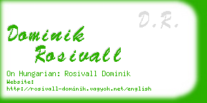dominik rosivall business card